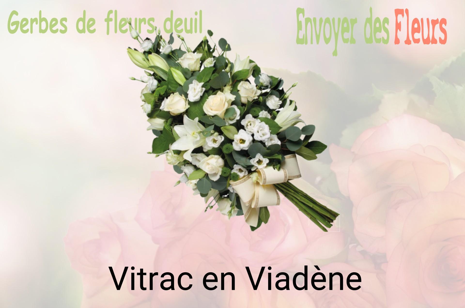 Gerbe de fleurs de deuil livrée à Vitrac-en-Viadène